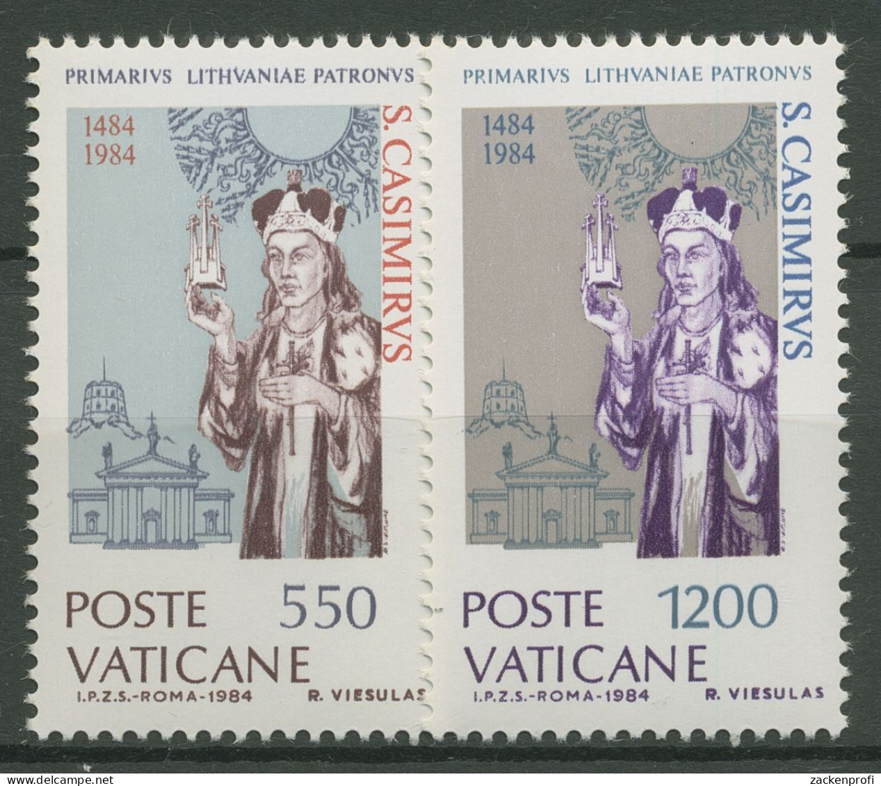 Vatikan 1984 Heiliger Kasimir Kathedrale Vilnius 846/47 Postfrisch - Unused Stamps