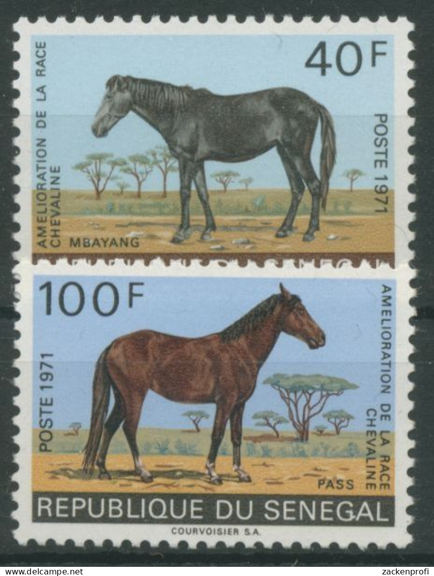 Senegal 1971 Fortschritt In Der Pferdezucht Mbayang U. Pass 448/49 Postfrisch - Sénégal (1960-...)