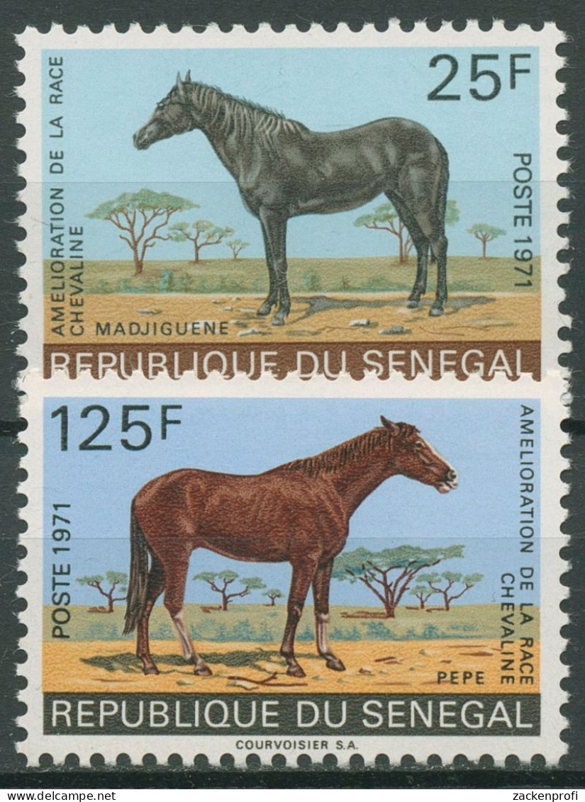 Senegal 1971 Fortschritt In Der Pferdezucht Madjiguene U. Pepe 458/59 Postfrisch - Sénégal (1960-...)