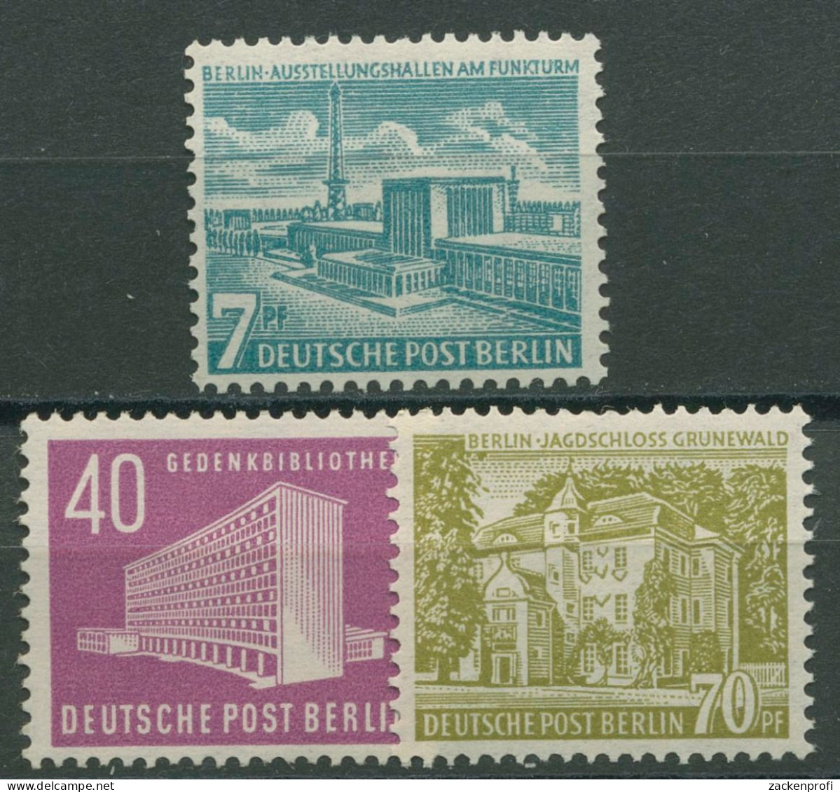 Berlin 1954 Berliner Bauten 121/23 Postfrisch, Kl. Fehler (R80978) - Ungebraucht