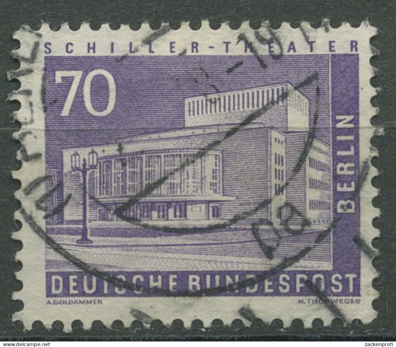 Berlin 1956 Berliner Stadtbilder: Schiller-Theater 152 Gestempelt (R80984) - Usados