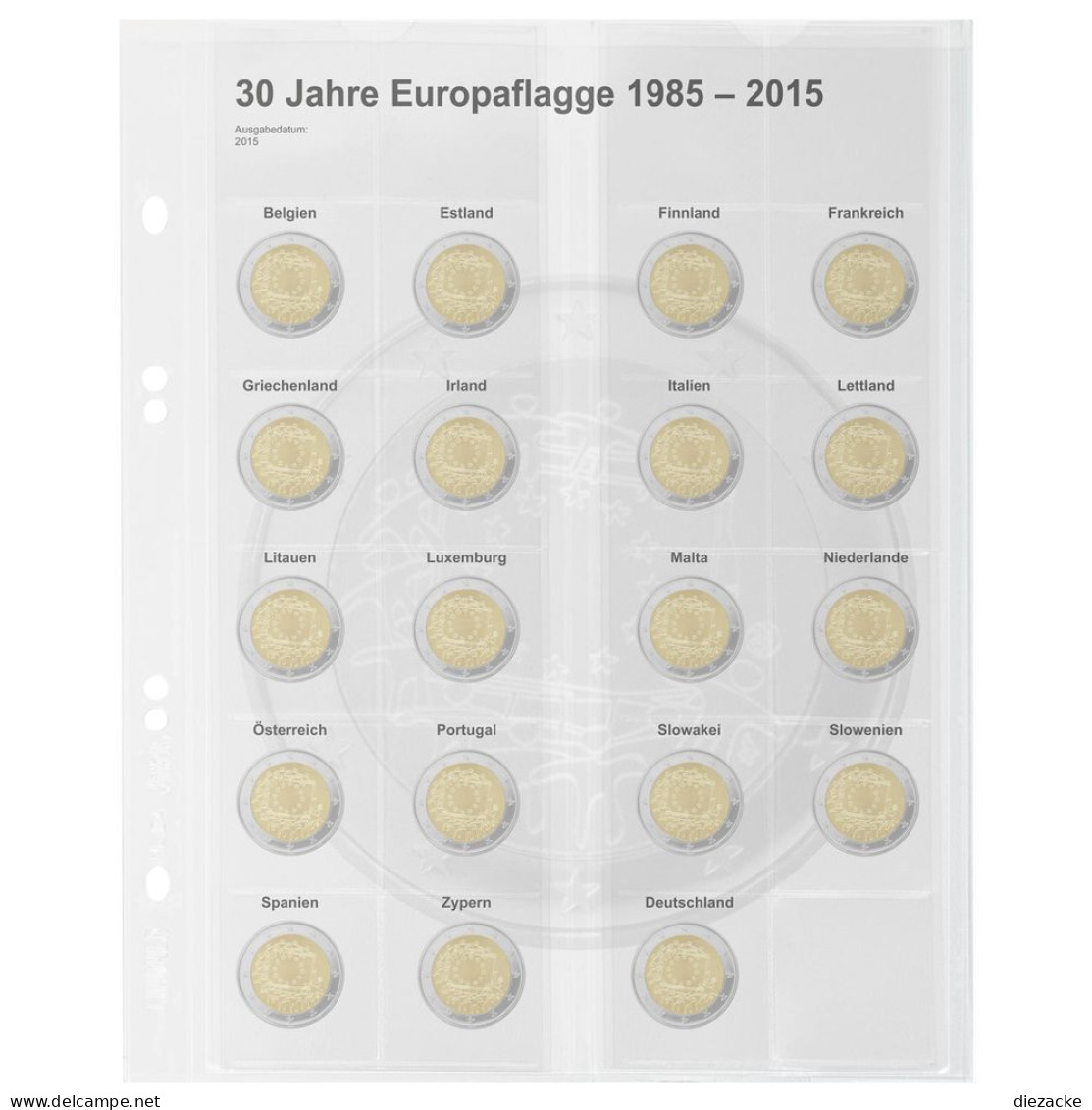 Lindner Vordruckblatt Publica M Für 2 Euro-Gedenkmünzen MU2E13 Neu - Materiaal