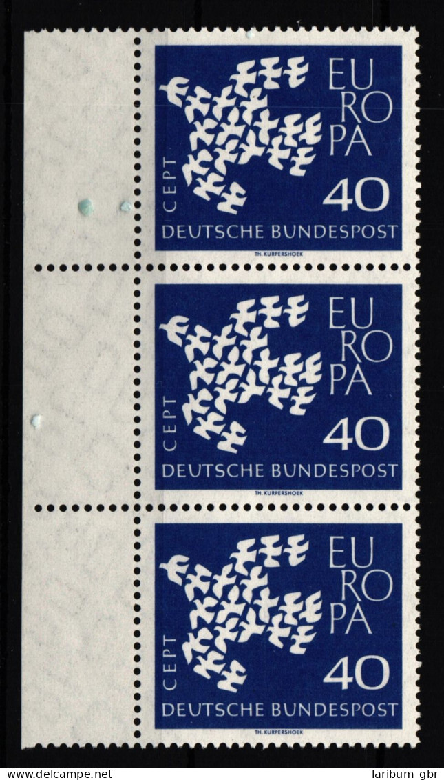 BRD 368 Xv Postfrisch Senkrechter 3er Streifen Mit Geriffelter Gummierung #HM979 - Altri & Non Classificati