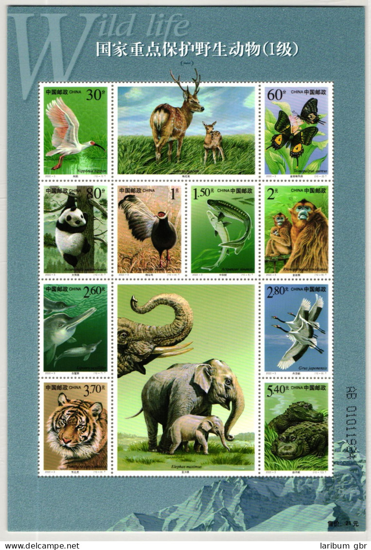 China Volksrepublik 3115-3124 Postfrisch Kleinbogen Geschützte Tiere #HY629 - Sonstige & Ohne Zuordnung