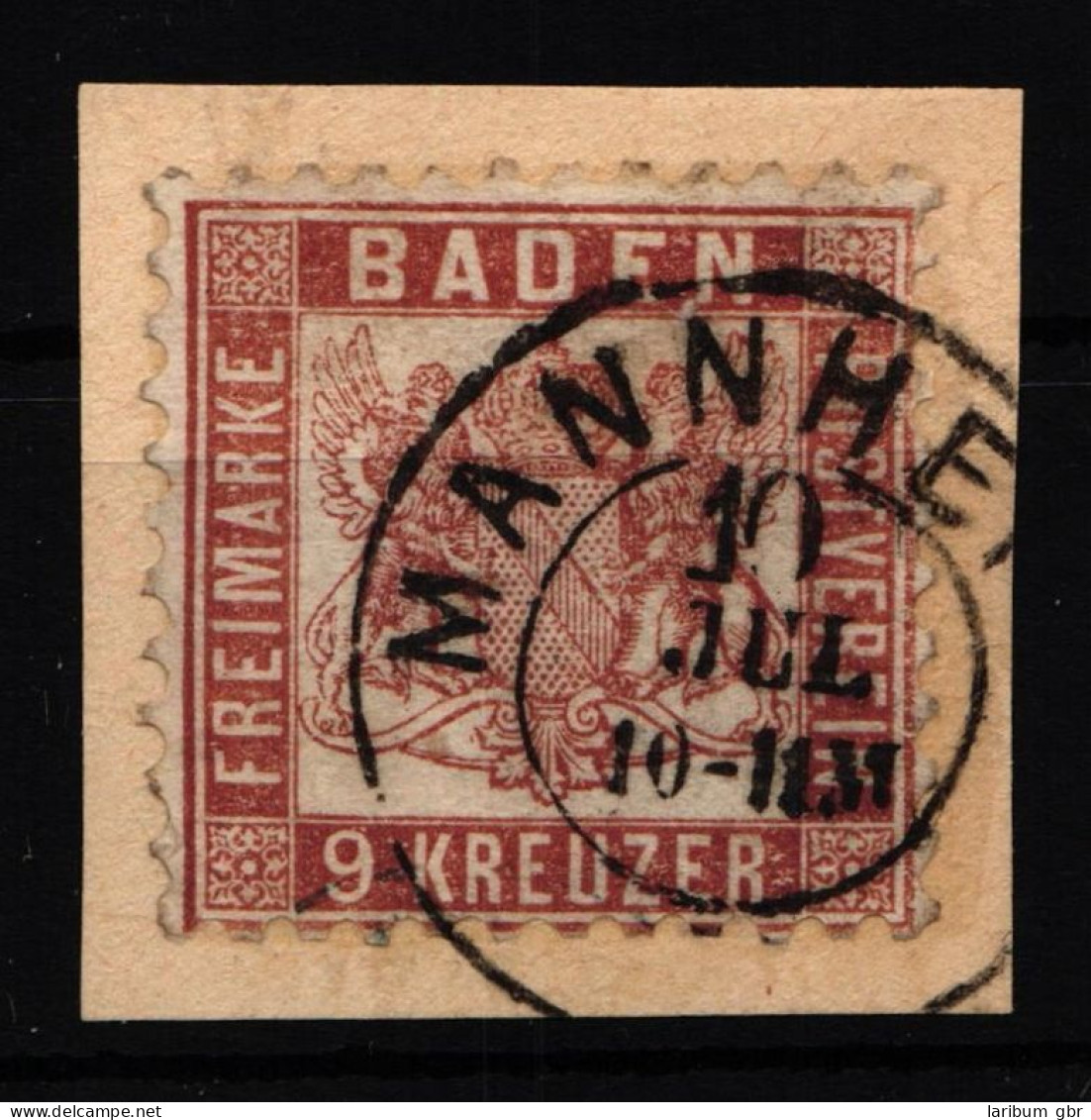 Baden 20a Gestempelt Auf Briefstück, Leichte Mängel #HM936 - Oblitérés