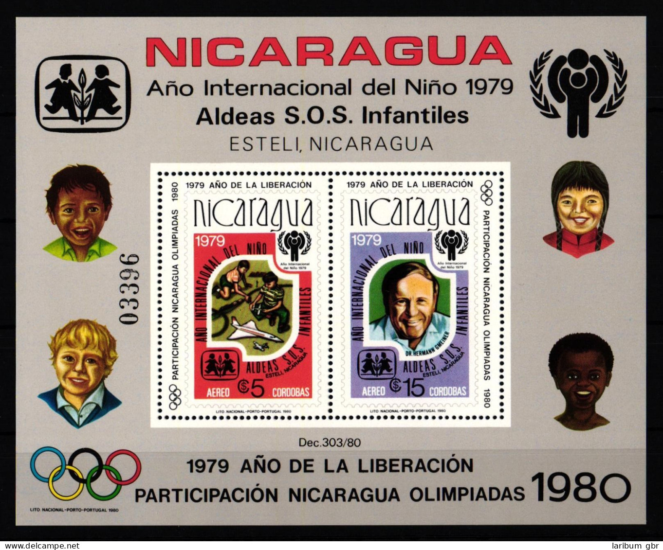 Nicaragua Block 110A Mit 2103-2104 Postfrisch Jahr Des KIndes #HD550 - Nicaragua