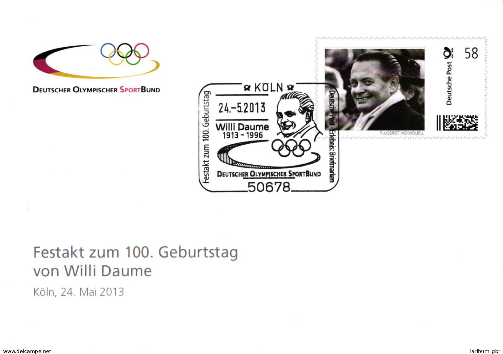 BRD 2999 Gestempelt Festakt Willi Daume Mit Autogrammen #HM991 - Other & Unclassified