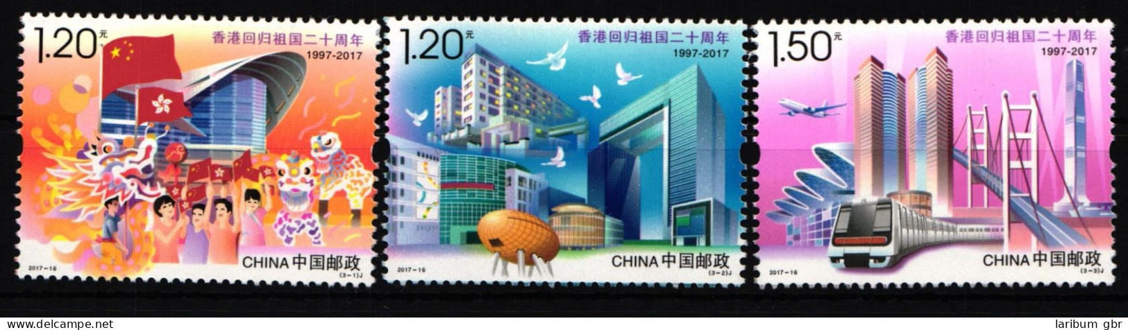 China Volksrepublik 4910-4912 Postfrisch 20. Jahre Hongkong #HX958 - Otros & Sin Clasificación