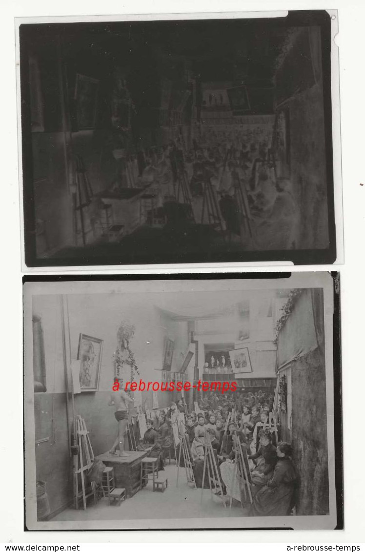 A Voir-Atelier De Femmes Peintres Fin XIXe-Académie école Rodolphe JULIAN-collection Georges SIROT-négatif Et Photo - Non Classés