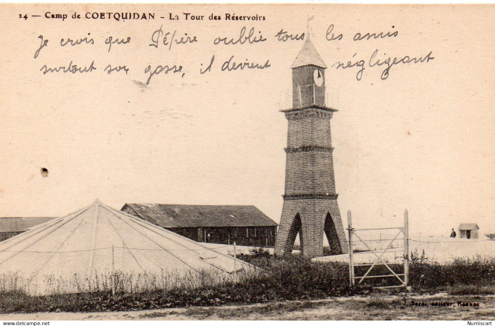 Camp De Coëtquidan Tour Des Réservoirs Carte RARE - Guer Cötquidan