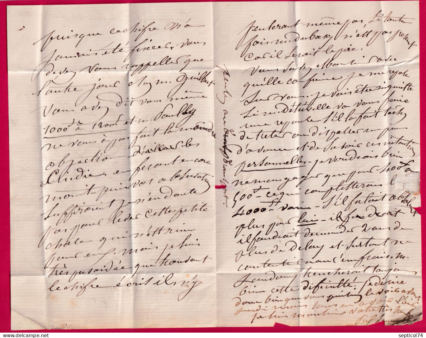 N°14 PC 119 ARGENCES CALVADOS BOITE RURALE J ST AIGNAN DE CRAMESNIL POUR CAEN LETTRE - 1849-1876: Periodo Classico