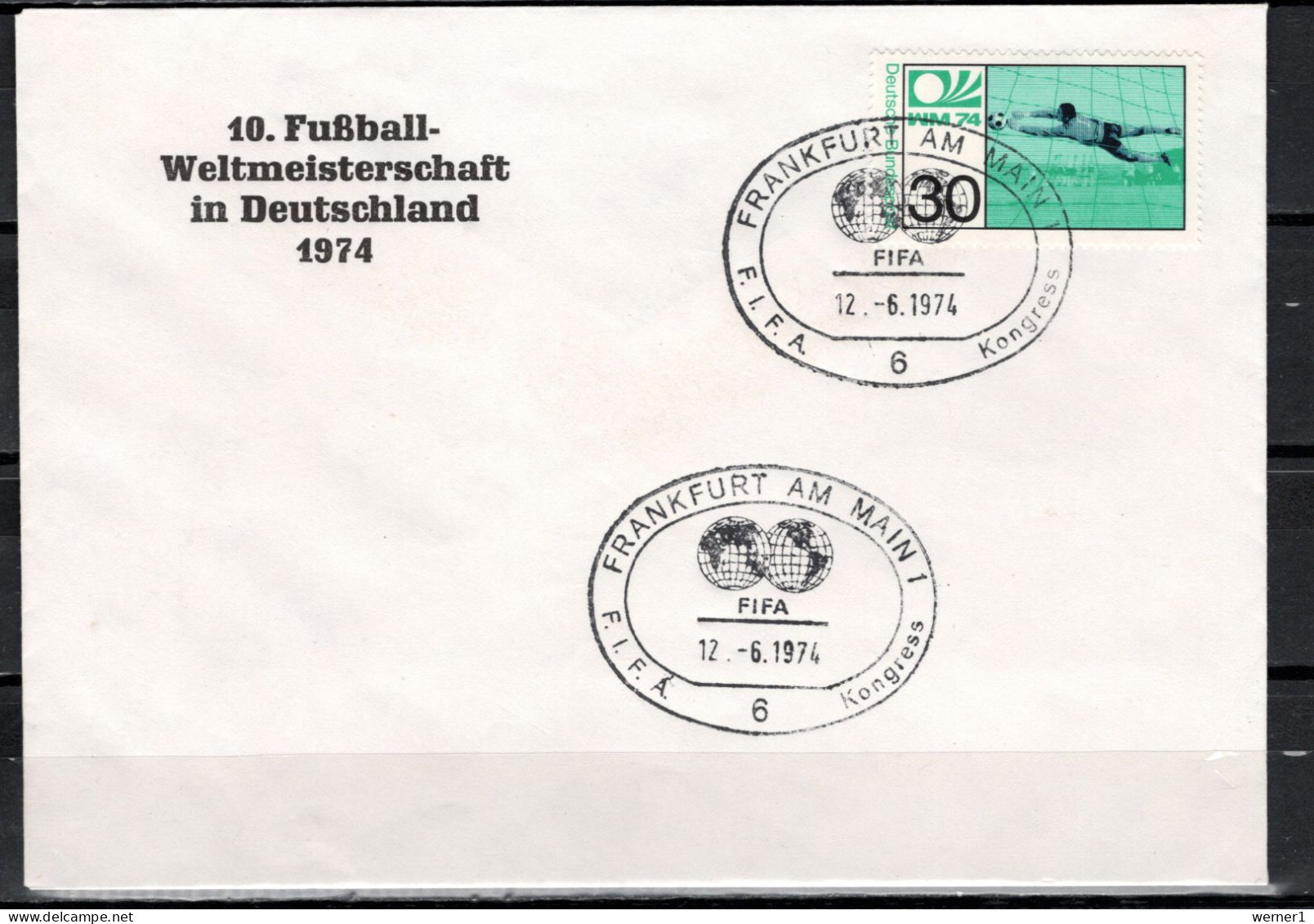 Germany 1974 Football Soccer World Cup Commemorative Cover - 1974 – West-Duitsland