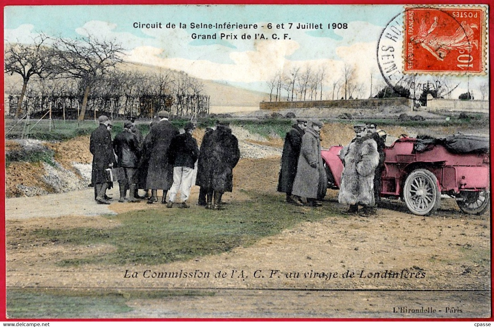 CPA 76 Circuit Automobile De La Seine Inférieure 1908, Commission De L'ACF, LONDINIERES * Phila Marcophilie Cachets - Altri & Non Classificati