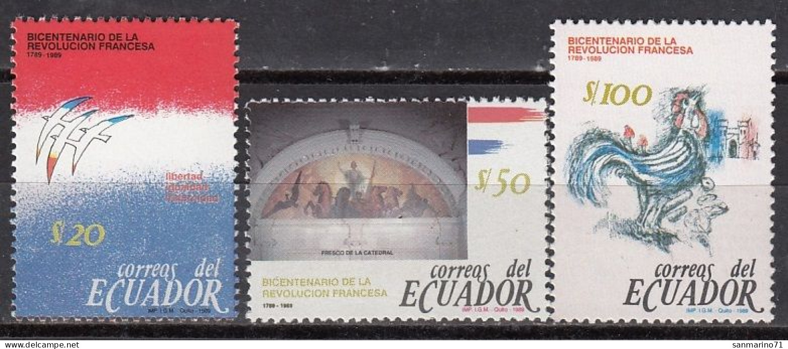 ECUADOR 2129-2131,unused - Rivoluzione Francese