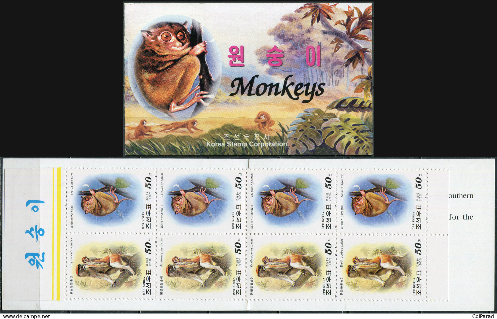 NORTH KOREA - 2000 -  STAMPPACK MNH ** - Monkeys From All Over The World - Korea (Noord)