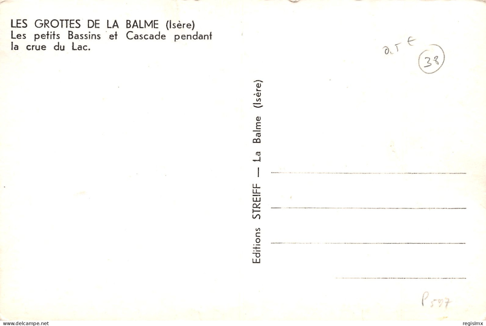 38-LA BALME LES GROTTES-N°T2534-B/0119 - La Balme-les-Grottes