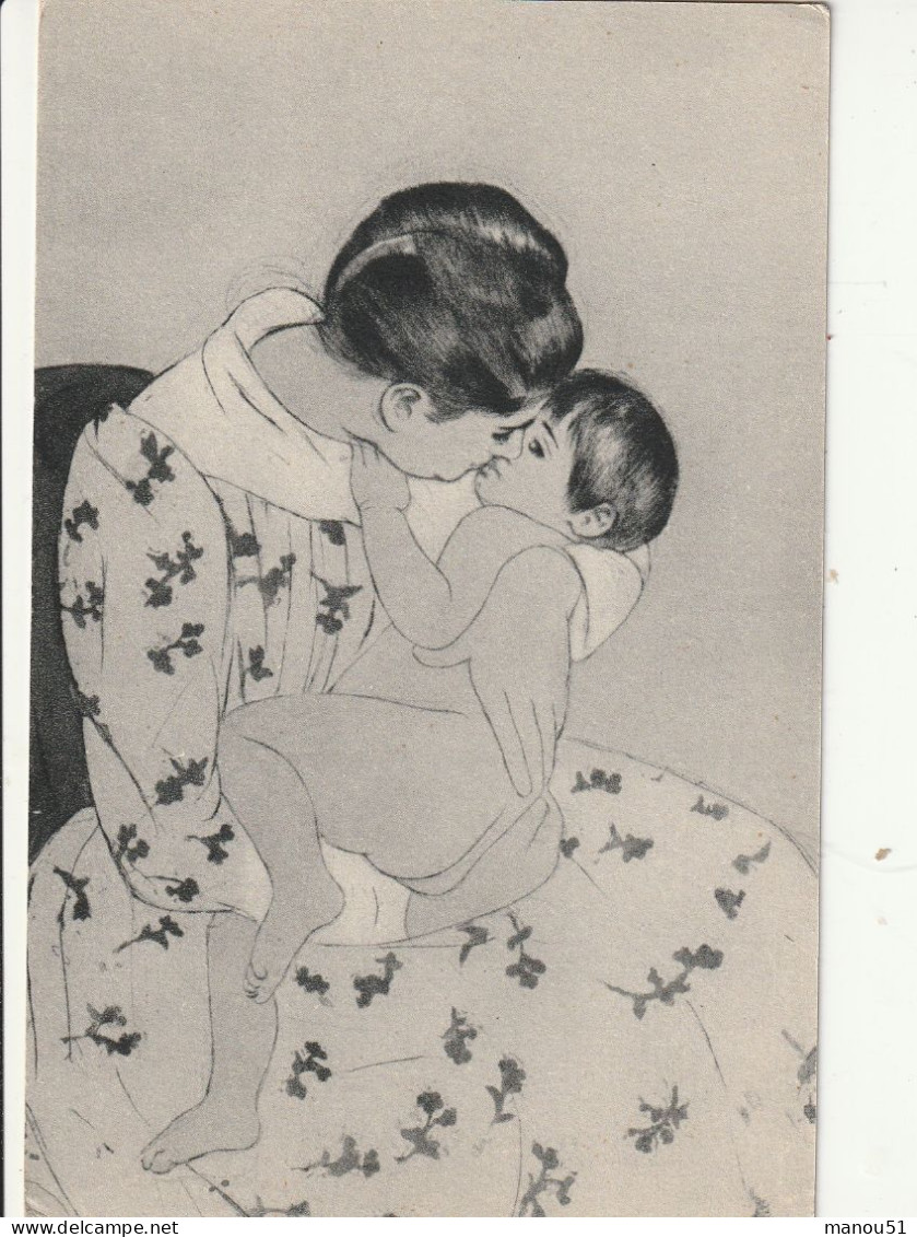 Peinture - Mère Et Enfant Par Mary Cassatt - Peintures & Tableaux