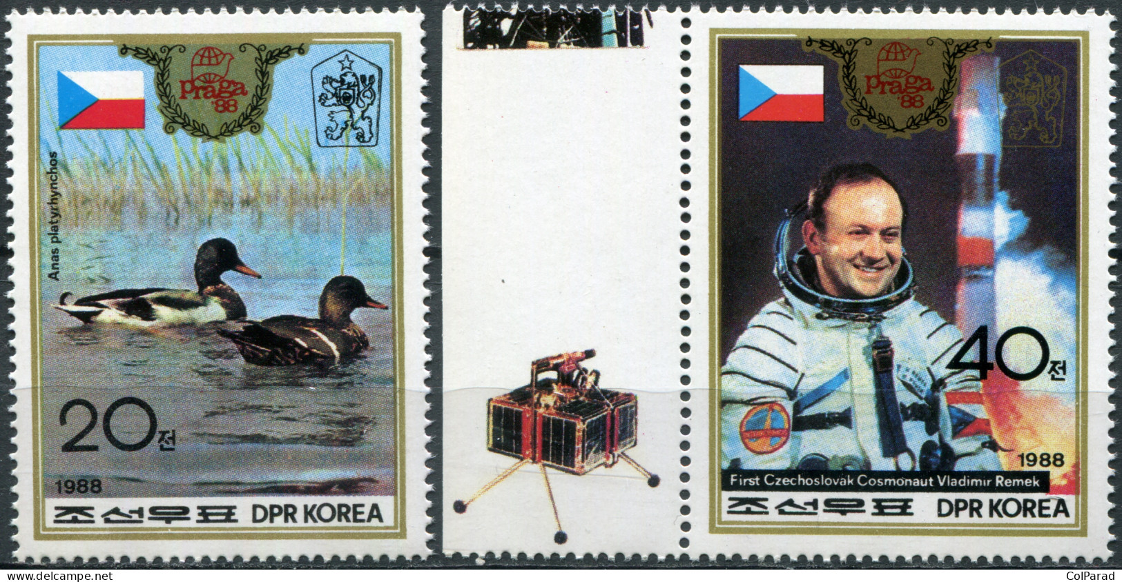 NORTH KOREA - 1988 - SET MNH ** - International Stamp Exhibition PRAGA 88 (II) - Korea (Noord)