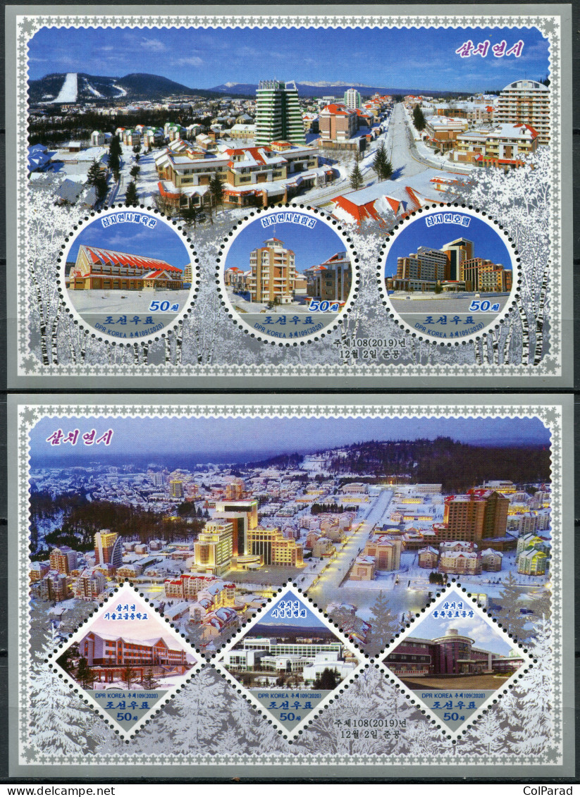 NORTH KOREA - 2020 - SET OF 2 S/SHEETS MNH ** - City Of Samjiyon - Corée Du Nord