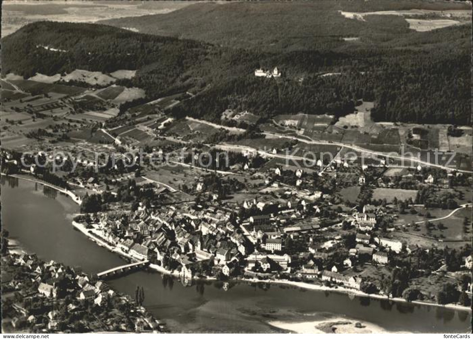 11629809 Stein Rhein Mit Schloss Hohenklingen Fliegeraufnahme Stein Rhein - Autres & Non Classés