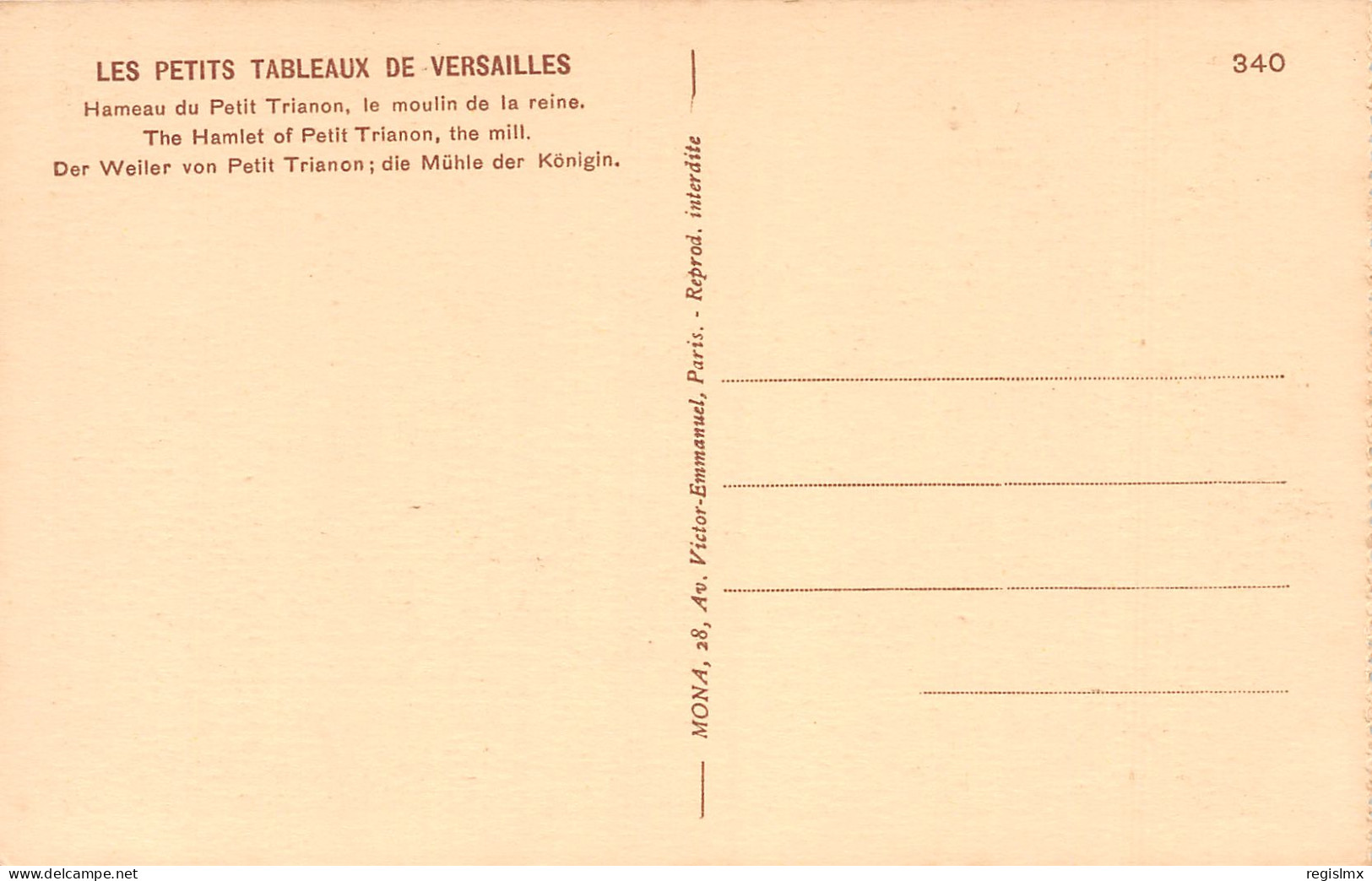78-VERSAILLES LE HAMEAU DU PETIT TRINON-N°T2534-E/0215 - Versailles (Château)