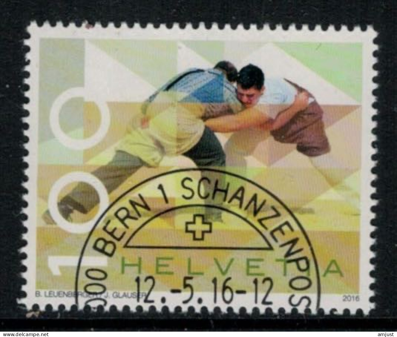 Suisse // Schweiz // Switzerland //  2016  // Lutteurs Oblitéré 1er Jour No. 1591 - Used Stamps