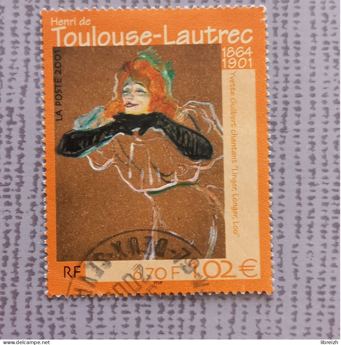 Henri De Toulouse-Lautrec N° 3421  Année 2001 - Used Stamps