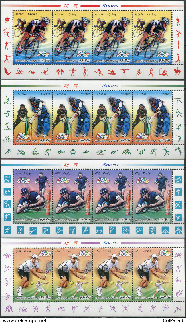 NORTH KOREA - 2013 - SET OF 4 M/SHEETS MNH ** - Sport - Korea, North