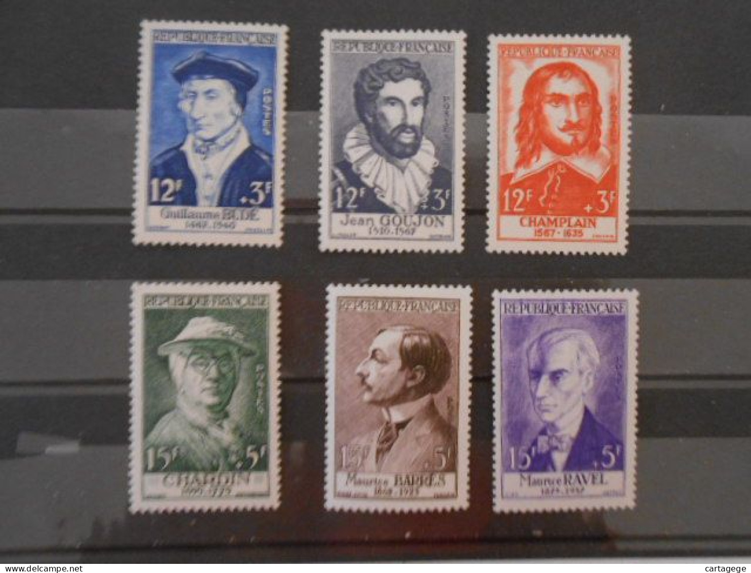 FRANCE YT 1066/1071 PERSONNAGES CELEBRES 1956** - Unused Stamps