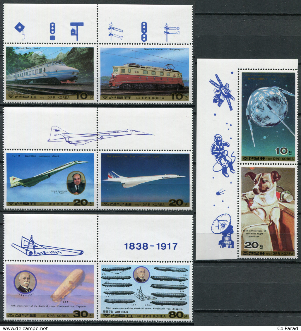 NORTH KOREA - 1987 - SET OF 8 STAMPS MNH ** - Transport (I) - Korea, North