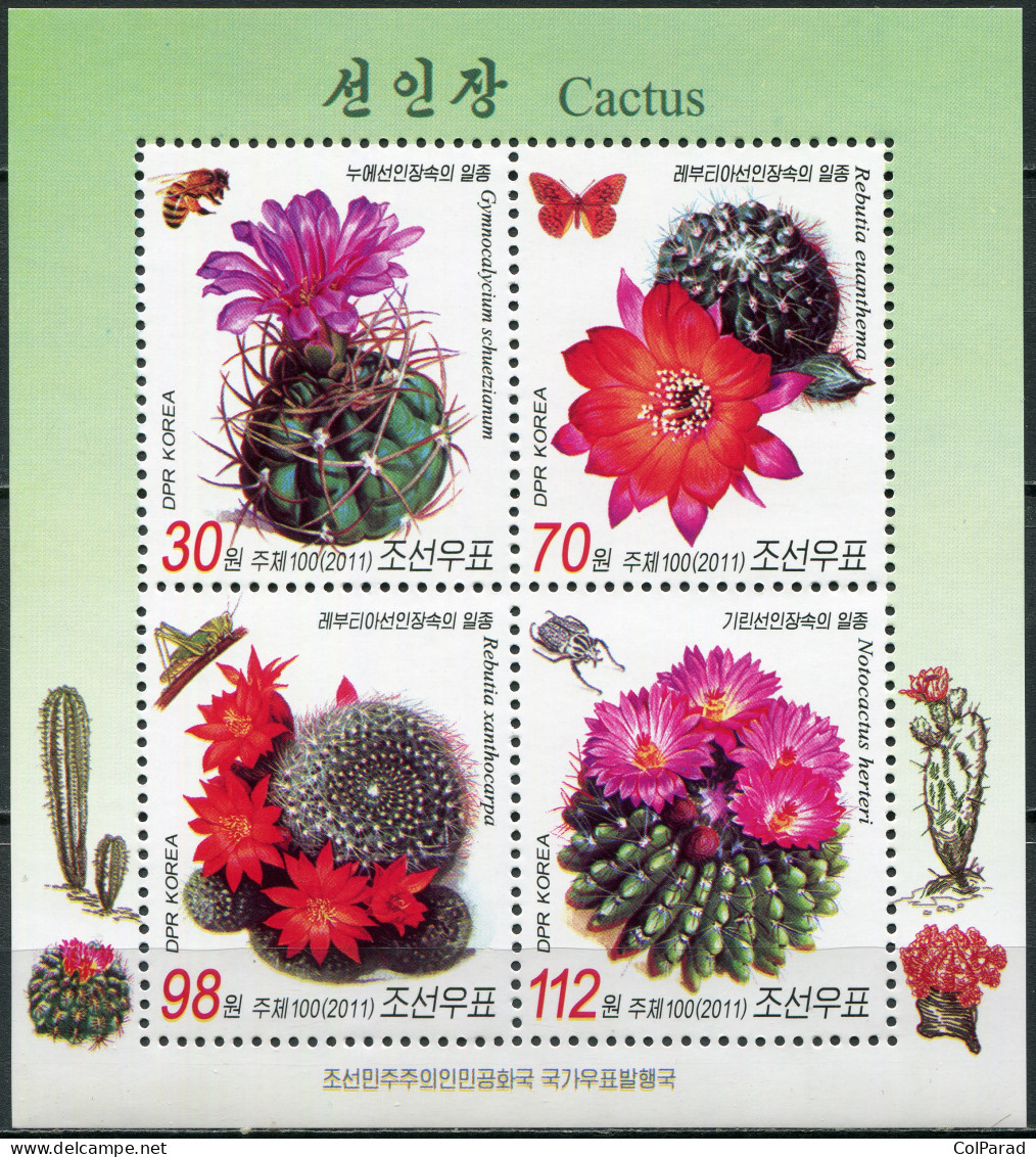 NORTH KOREA - 2011 - SOUVENIR SHEET MNH ** - Cactuses - Korea, North