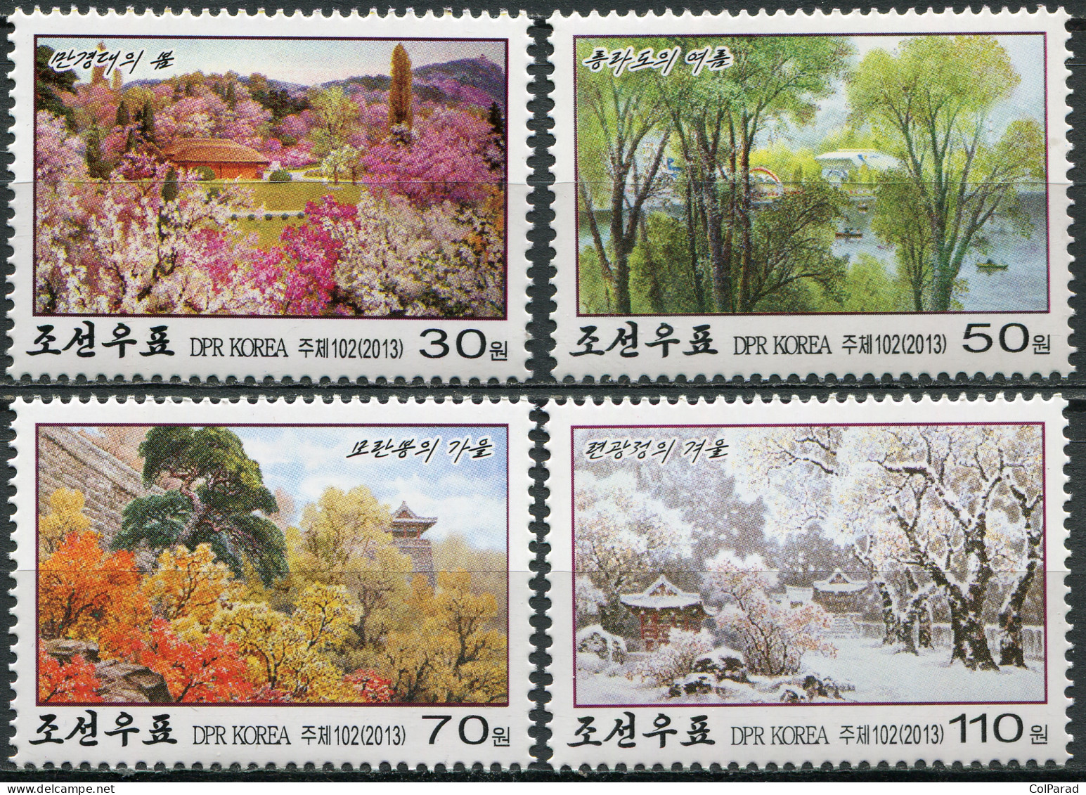 NORTH KOREA - 2013 - SET OF 4 STAMPS MNH ** - The Four Seasons - Korea, North