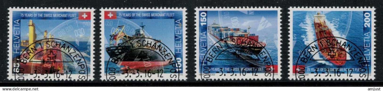 Suisse // Schweiz // Switzerland  // 2016 // 75 Ans De La Flotte De Commerce Suisse No.1576-1579 - Used Stamps