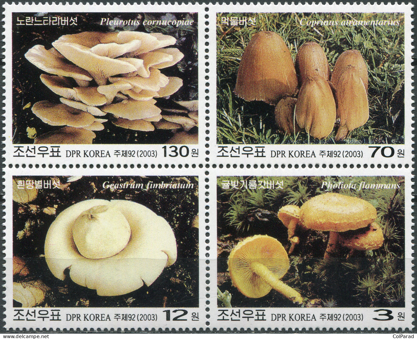 NORTH KOREA - 2003 - BLOCK OF  STAMPS MNH ** - Mushrooms - Korea, North