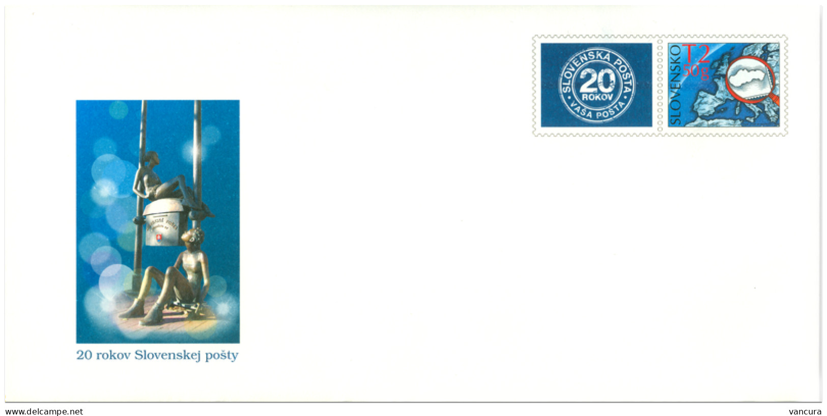 ** 001 COP Slovakia 20th Anniversary Of Slovak Post 2013 Map Of Slovakia In Europe - Correo Postal