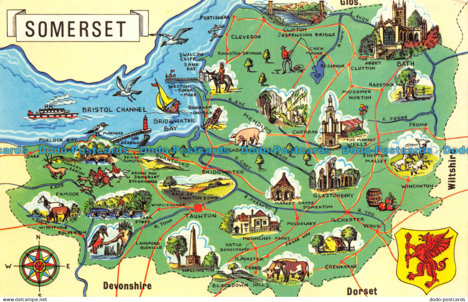 R064078 Somerset. A Map. Photo Precision - World