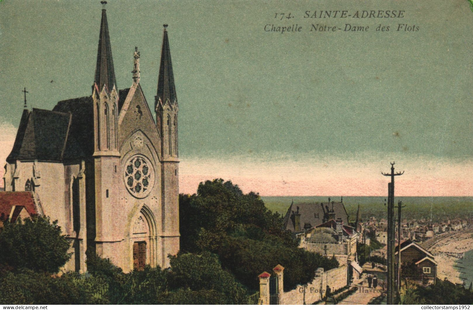 SAINTE ADRESSE, SEINE MARITIME, CHAPEL, ARCHITECTURE, BEACH, FRANCE, POSTCARD - Sainte Adresse