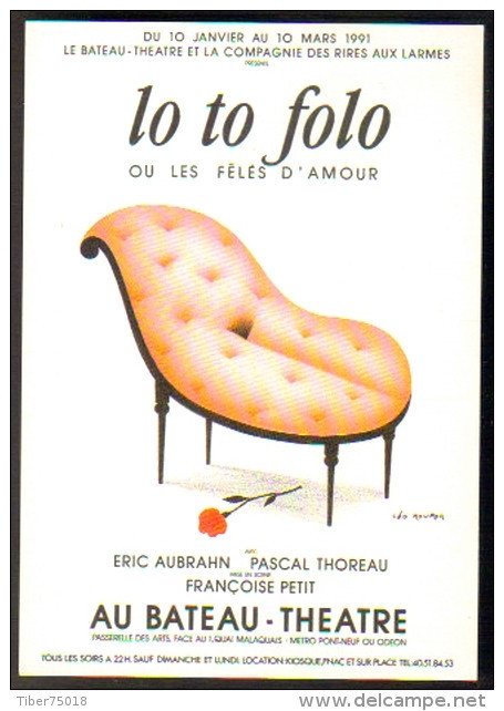 Carte Postale : Lo To Folo (fauteuil / Femme Nue) Au Bateau-Théâtre - Illustration : Léo Kouper (1991) - Kouper