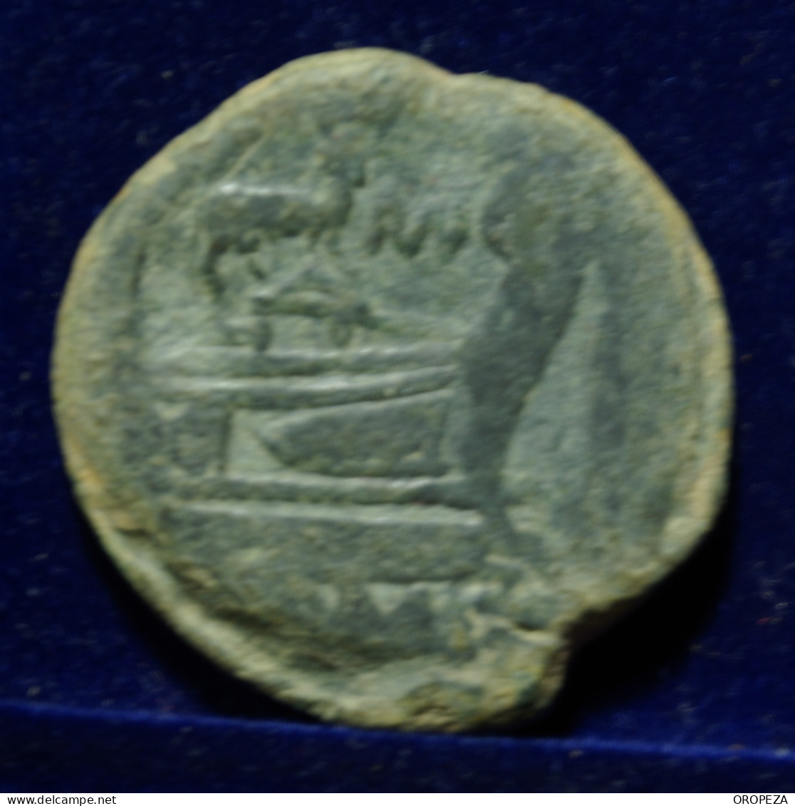 17 -  MUY BONITO  AS DE JANO - SERIE  SIMBOLOS -  CABRA  Y  MT  - MBC - Republiek (280 BC Tot 27 BC)