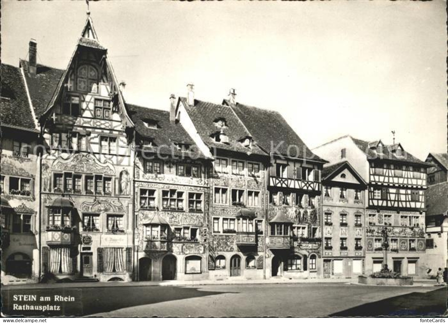 11629372 Stein Rhein Rathausplatz Haeuser Mit Fassenmalerei Stein Am Rhein - Altri & Non Classificati