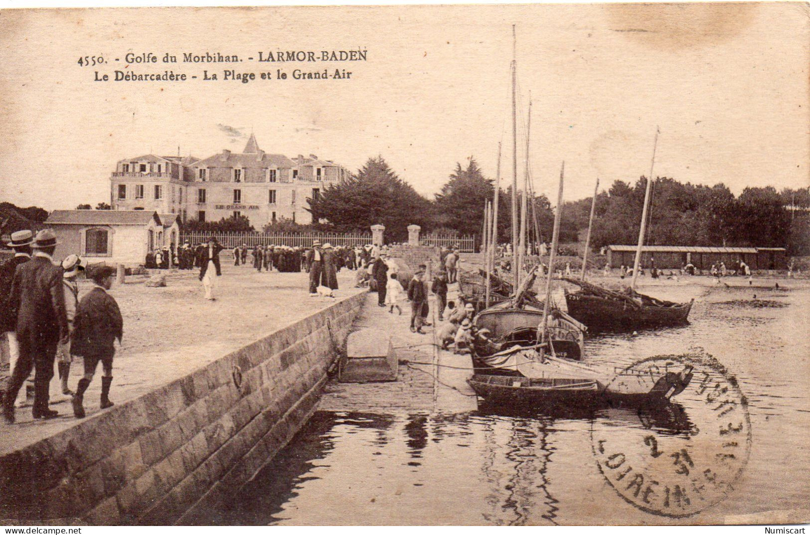 Larmor-Baden Très Animée Débarcadère Plage Grand Air Bateaux - Larmor-Plage