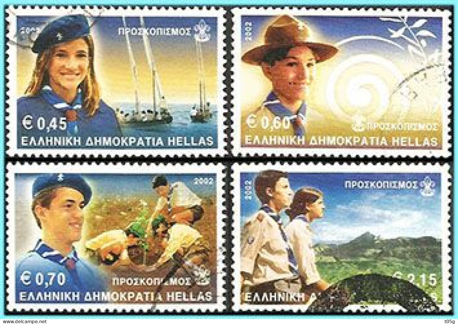 GREECE- GRECE - HELLAS 2002: Scouting Compl. Set Used - Used Stamps