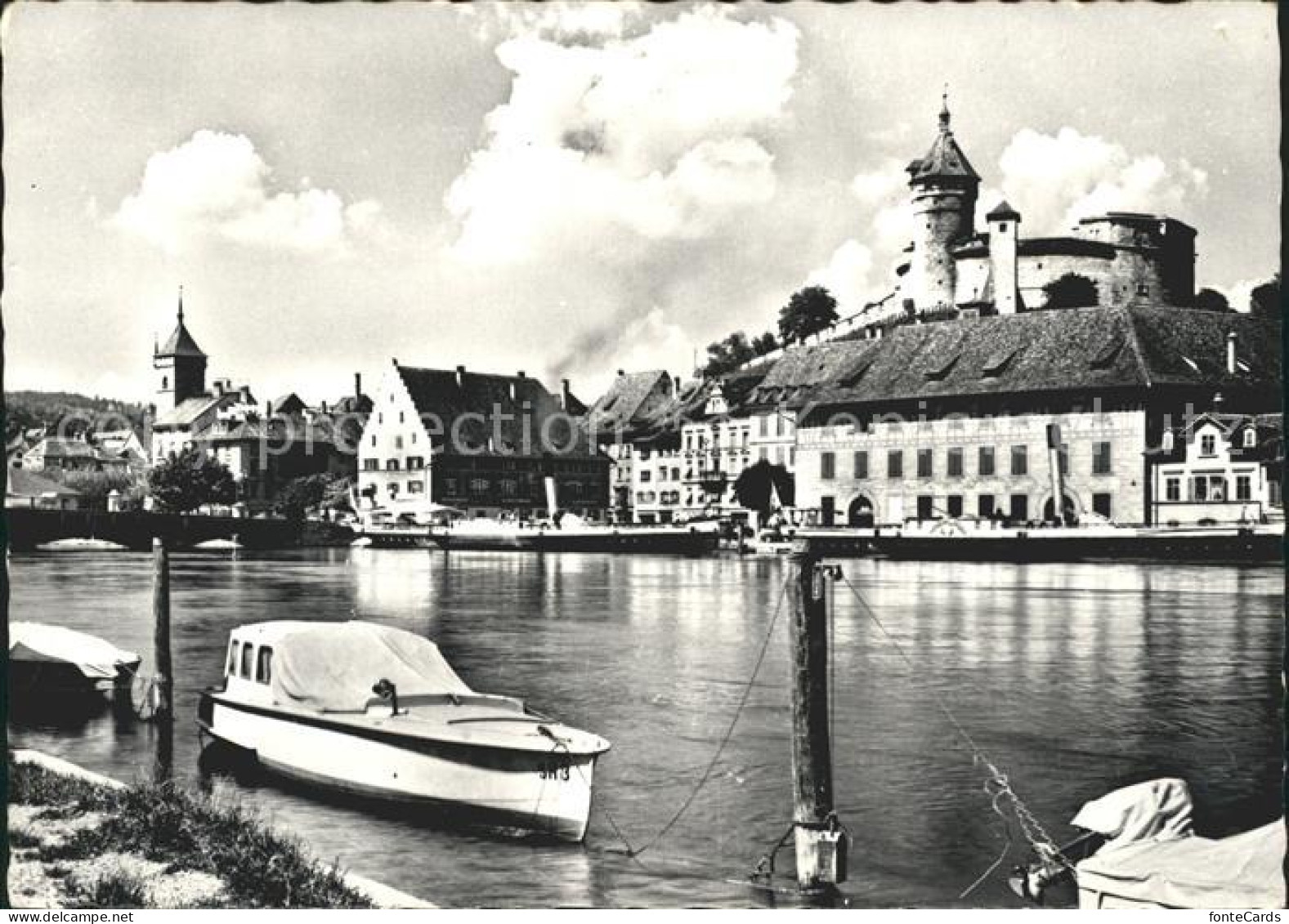 11629307 Schaffhausen SH Schifflaende Rheinbruecke Festung Munot Wahrzeichen Sch - Sonstige & Ohne Zuordnung