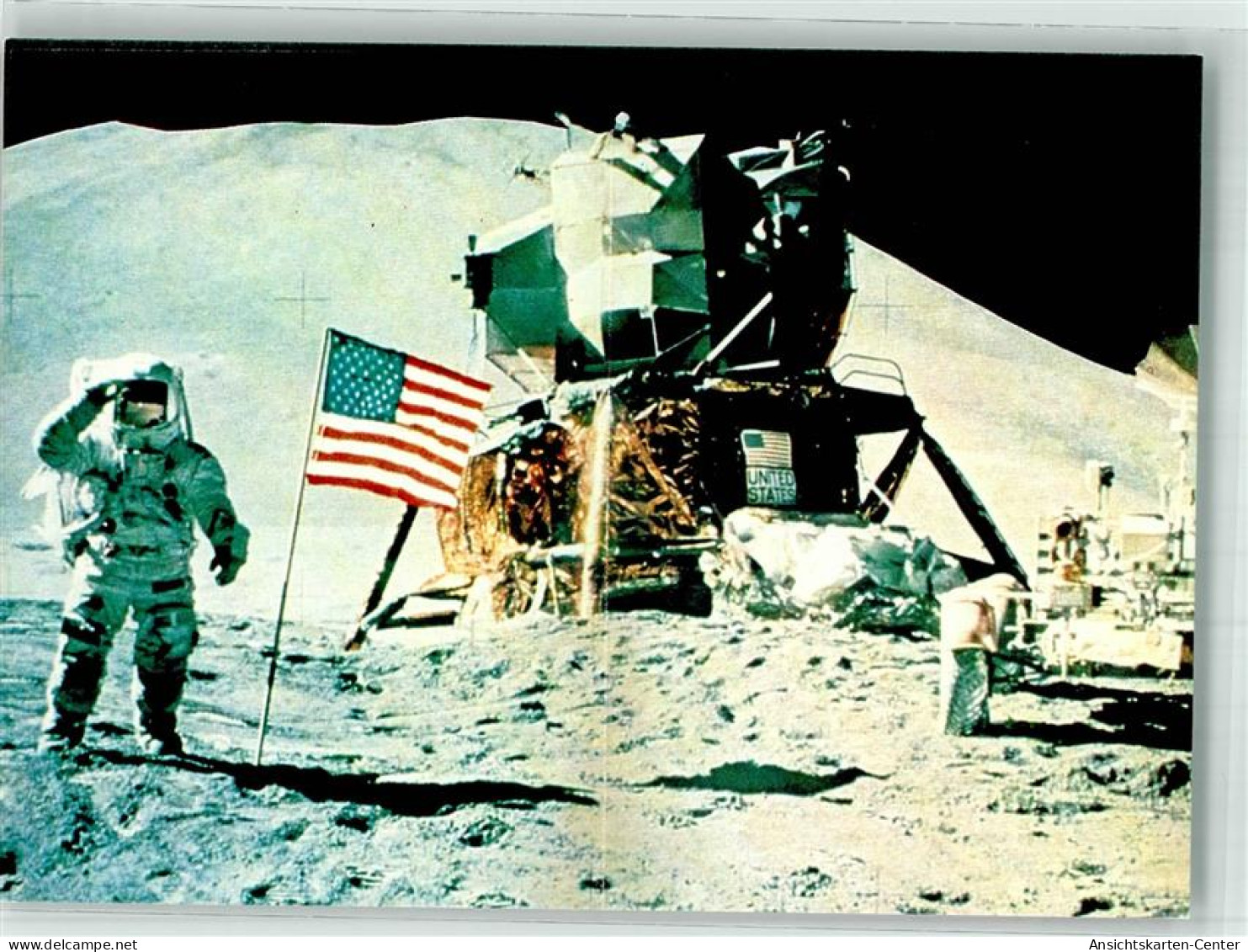 39867308 - Astronaut Colonel James B.Irwin Apollo 15 Mondauto Fahne - Raumfahrt