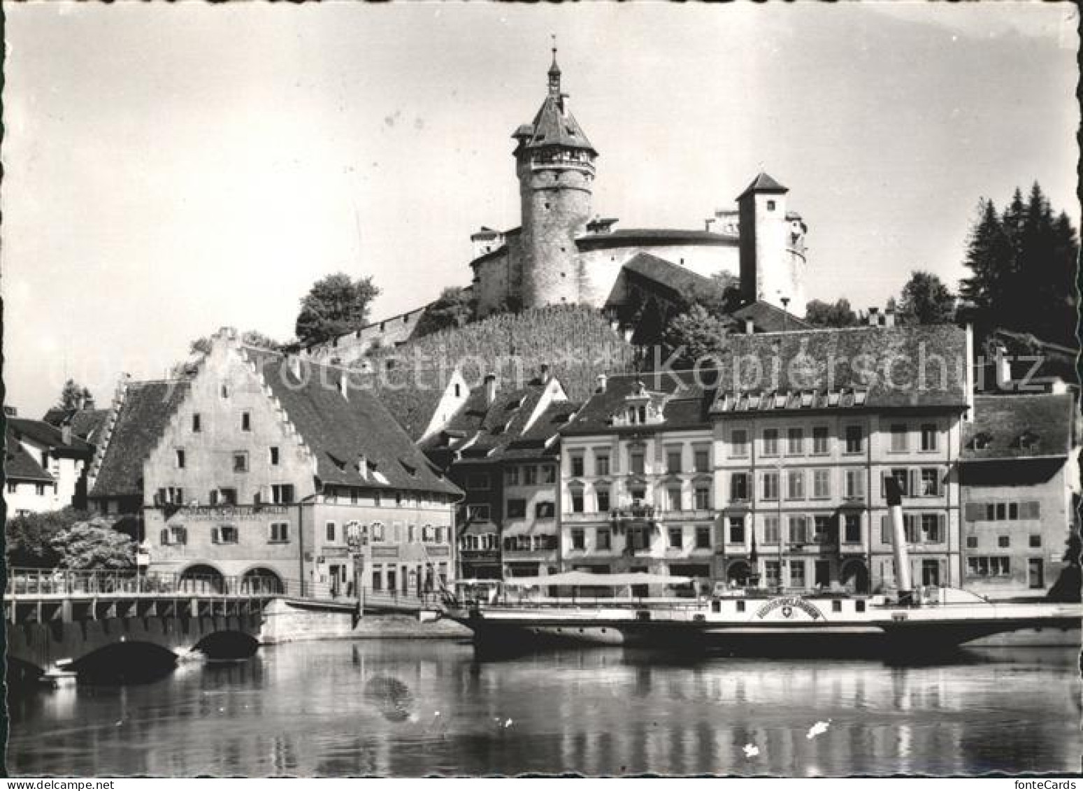 11629267 Schaffhausen SH Rheinpartie Mit Festung Munot Wahrzeichen Rheinbruecke  - Autres & Non Classés