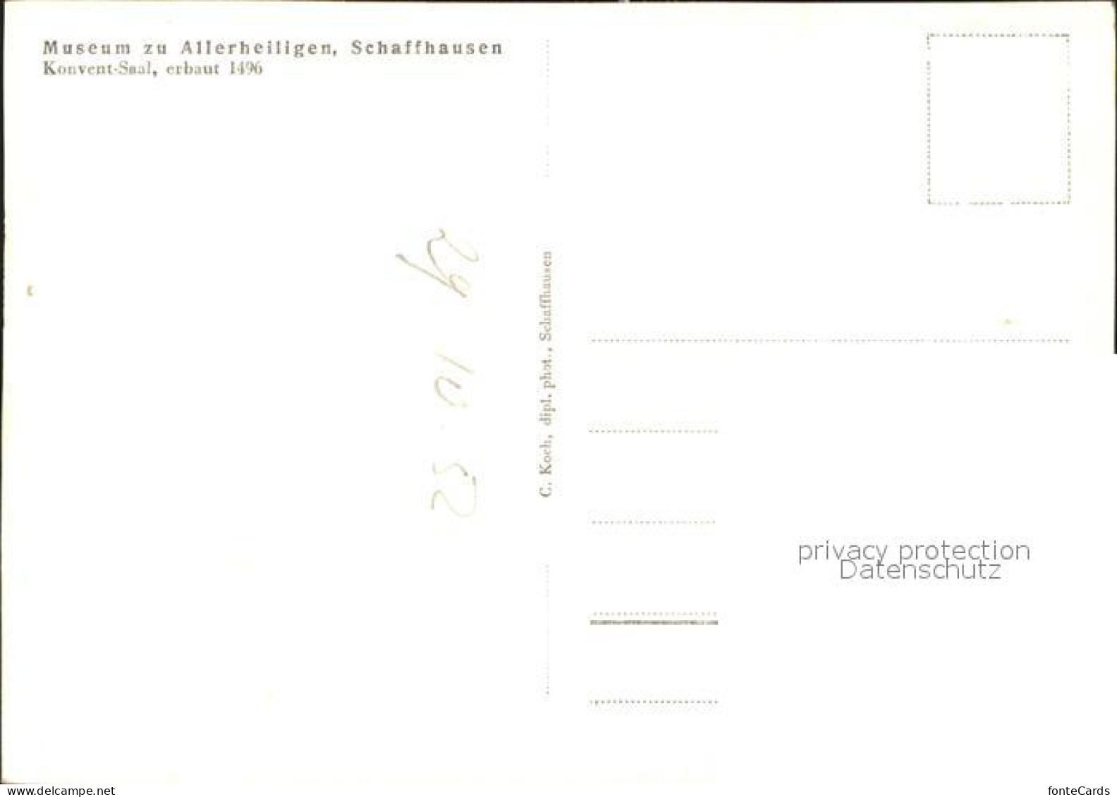 11629264 Schaffhausen SH Museum Zu Allerheiligen Konventsaal 15. Jhdt. Schaffhau - Autres & Non Classés