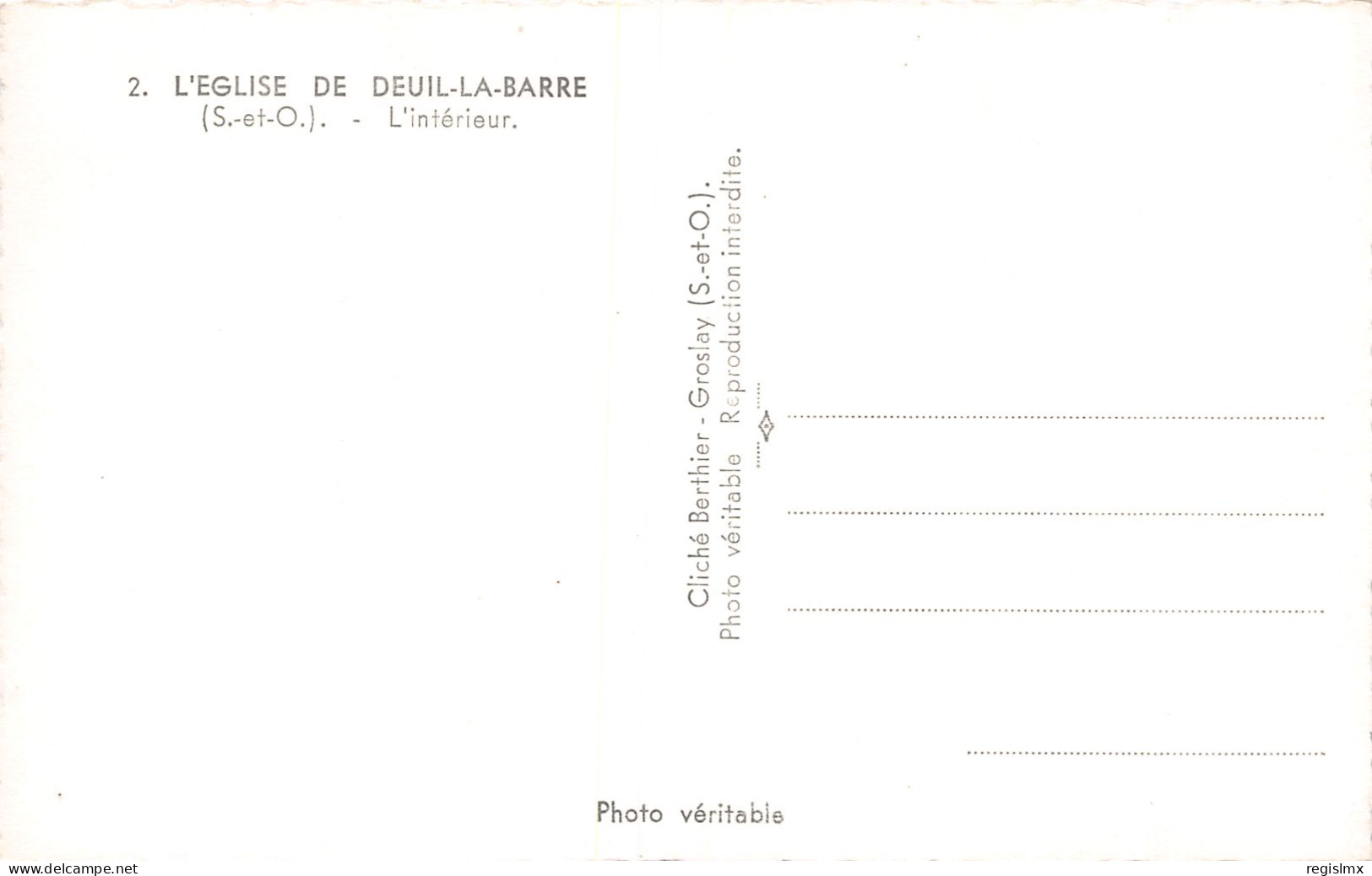 95-DEUIL LA BARRE-N°T2540-B/0123 - Deuil La Barre