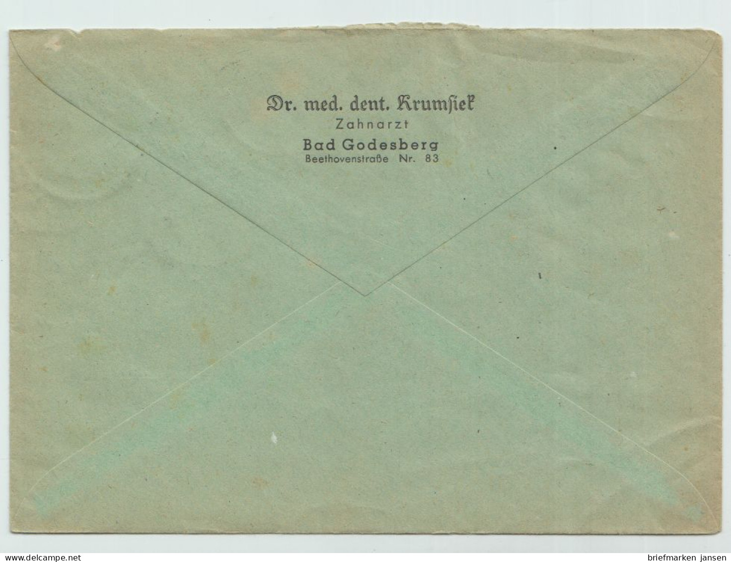 D,Bund Mi.Nr. 125 Posthorn (5) Senkrechtes Paar Auf Ortsbrief Mit 2 Pf. Notopfer - Andere & Zonder Classificatie