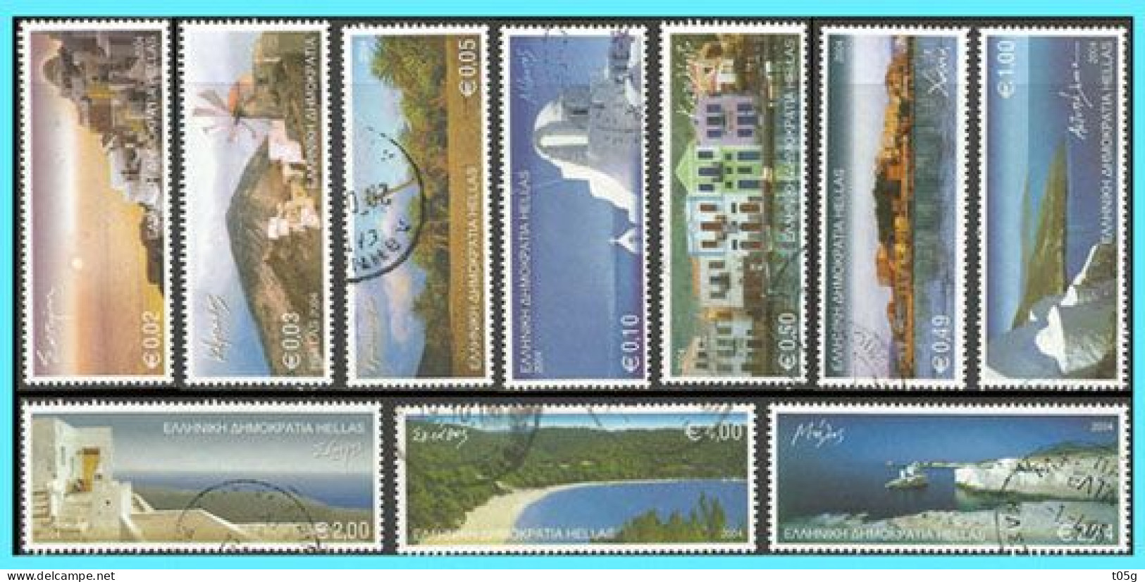 GREECE- GRECE - HELLAS 2004:  Greek Islands Compl. Set Used - Used Stamps