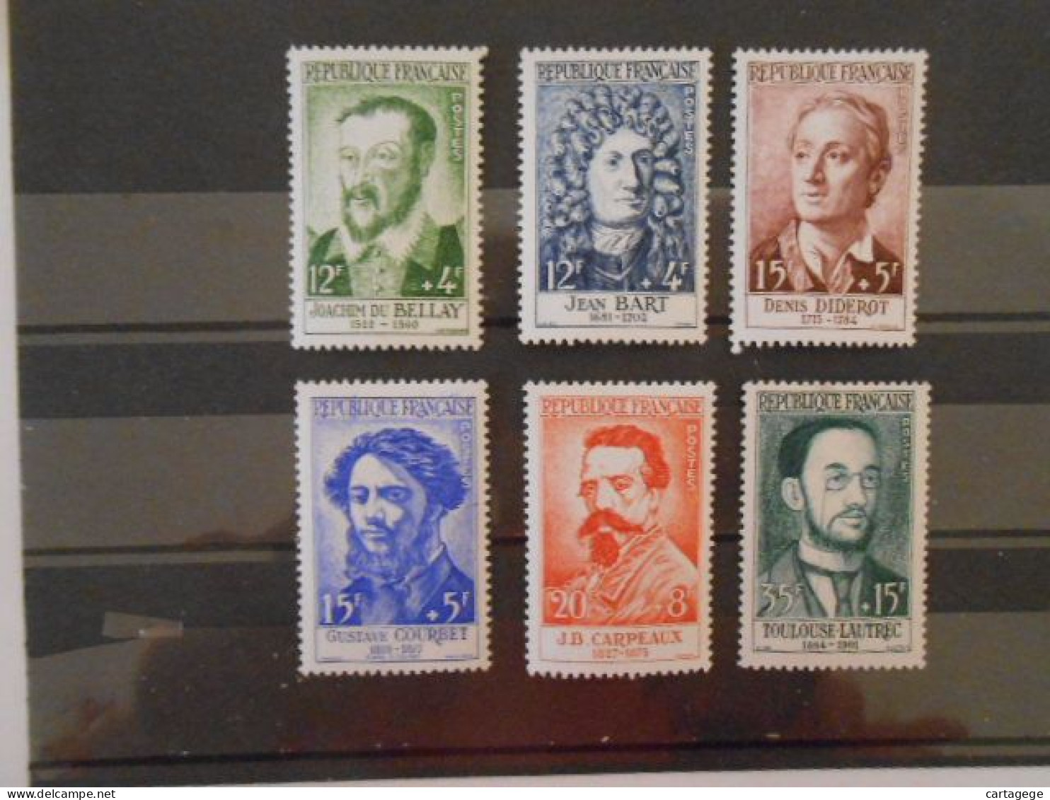 FRANCE YT 1166/1171 PERSONNAGES CELEBRES 1958** - Unused Stamps